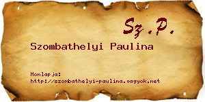 Szombathelyi Paulina névjegykártya